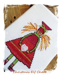 christmas elf cross-stitch